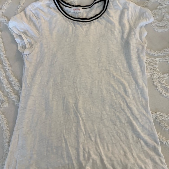 Goldie Classic White Tee with Black Trim - Picture 3 of 8